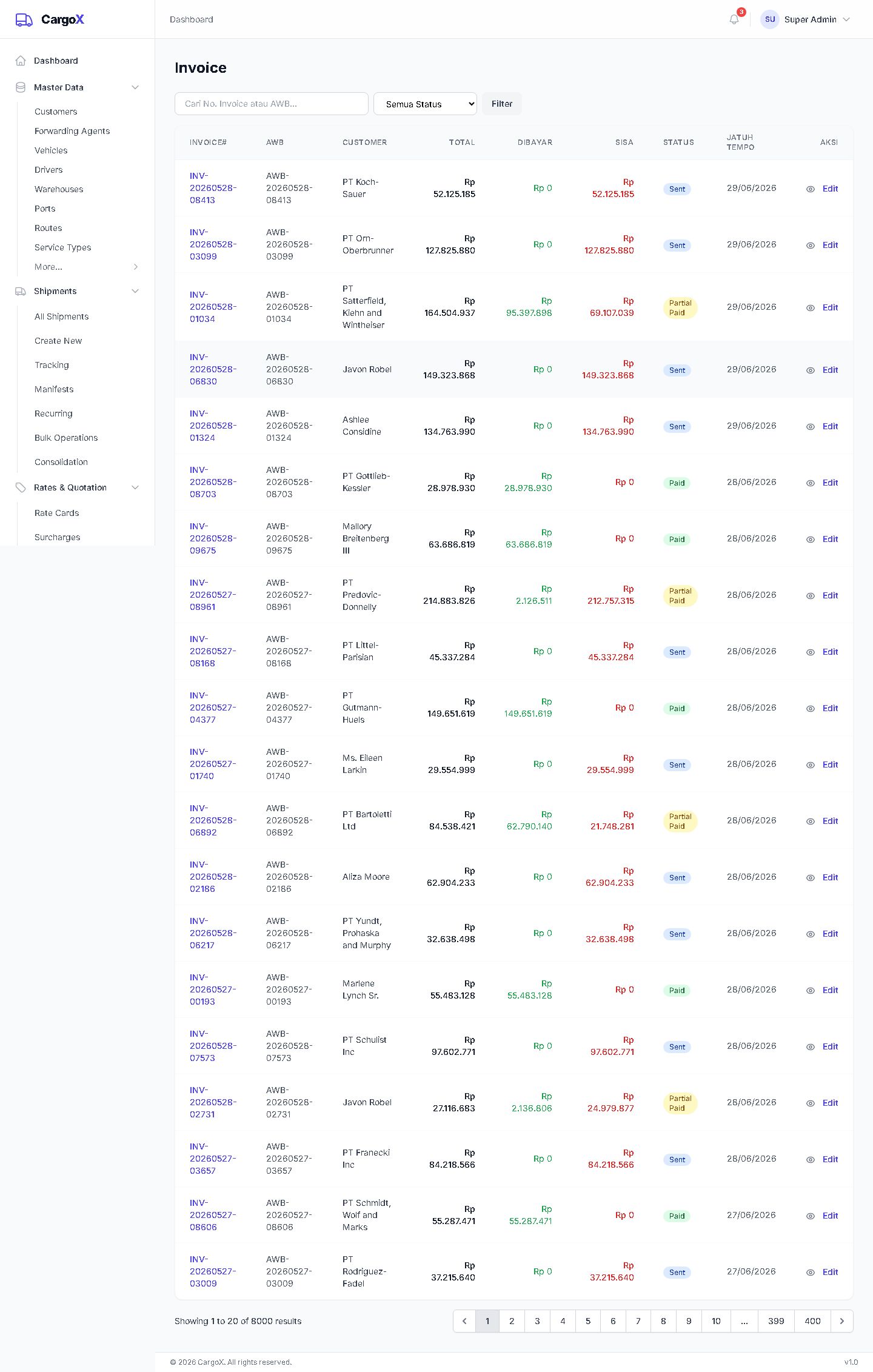 Invoices — Faktur Penagihan